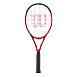 Wilson Raquette Clash 100UL v2.0, Fibre de Carbone, Equilibre au toucher, 281 g, Longueur 68,6 cm, Red / Black