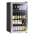 Baridi 85L Wine, Beer & Drinks Fridge with Thermostat - Stainless Steel