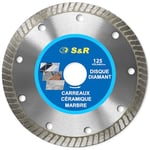 S&R Disque Diamant Carrelage 125 Coupe Céramique Grès Marbre Granit Meuleuse Bosch Dewalt Ryobi Makita Black&Decker Einhell