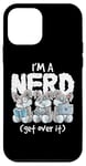 Coque pour iPhone 12 mini Bunny I'm A Nerd Get Over It Nerdy Geek Rabbit Reading Gamer