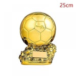 Europeisk fotboll Golden Ball Trophy Souvenir Fotbollstävling Pris Fans Present  (YJD) 25CM