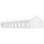 vidaXL Paviljong med tak vit 20,07x4,08x3,22 m polyeten Vit