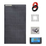 Solcellspaket 100 W Monocrystalline för båt & husbil, komplett kit