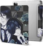 Ciel Phantomhive Sebastian Black Butler Étui Pour Ipad Pro 2021 Avec Plumier, Résistant Aux Chocs, Veille/Réveil Automatique, Housse De Protection Transparente Pour Tablette 11 Pouces