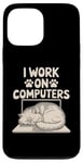 iPhone 13 Pro Max I Work On Computers Persian Longhair Cat Case