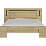 Lit en bois clair avec led sensitive 140x190 - LT5072