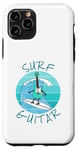 Coque pour iPhone 11 Pro Surf Guitar Guitariste électrique Surfeur Vacances d'été