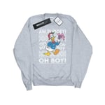 Disney Herr Donald Duck Jul Fair Isle Sweatshirt 3XL Sports Grey Sports Grey 3XL