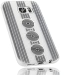 mumbi Case Compatible with Samsung Galaxy S7 Mobile Phone Case with Circles Motif Transparent White