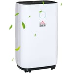 HOMCOM 20L/Day Portable Quiet Dehumidifier for Home, Electric Air De-Humidifier