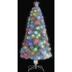 Inlife - Sapin de Noël artificiel avec led Blanc Fibre optique 120 cm