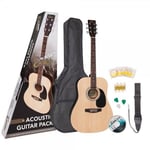 Encore Acoustic Guitar Package - Natural