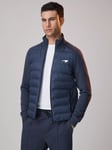 Reiss x McLaren Mayer Hybrid Quilt & Jersey Jacket, Airforce Blue