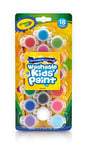 CRAYOLA Washable Paints and Brush - Assorted Colours (Pack of 18) | Perfect for Any Arts & Crafts Needs - Easily Washable | Ideal for Kids Aged 3+