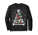 Funny Xmas Bones Skeleton Christmas Tree Long Sleeve T-Shirt