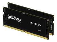 Kingston Fury Impact - Ddr5 - Sats - 32 Gb: 2 X 16 Gb - So Dimm 262-Pin - 6400 Mhz / Pc5-51200 - Cl38 - 1.35 V - On-Die Ecc