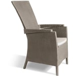 Keter - Chaise inclinable de jardin Vermont Cappuccino 238449 Cappuccino