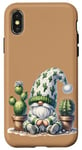 Coque pour iPhone X/XS Grumpy Cactus Dad Gnome With Succulent Pots For Cactus Lover