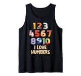 I Love Numbers Mathematics Maths Day Numbers Day Tank Top