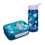 Scooli - Disney Stitch Set de Vaisselle pour Enfants - Set composé d'une boîte à Pain et d'une Gourde - pour Enfants à partir de 4 Ans - en Plastique - sans BPA