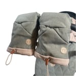 Najell handmuff med dragkedja, sage green