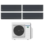 panasonic quadri split inverter air conditioner series etherea dark 7+7+7 with cu-4z68tbe r-32 wi-fi integrated colour graphite grey 7000+7000+7000