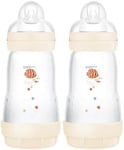 MAM Easy Start Self Sterilising Anti-Colic Baby Bottle Pack of 2 2 x 260 ml, MAM