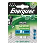 Energizer Laddningsbara Nimh-batteri Aaa 1.2 V Extreme 800 Mah 2-blister