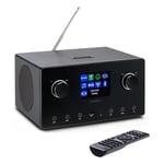 MEDION Poste Radio Internet, Radio Portable Dab et FM avec Fonction WiFi, Bluetooth, Streaming et Spotify, Radio Dab+ avec Fonction réveil, Sleep Timer et Snooze, Noir