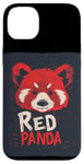 Coque pour iPhone 14 Plus Red Panda Explorer pour une tenue d'aventure amusante