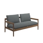 Gloster - Saranac 2-Seater Sofa - Fabric Grade D - Wave Gravel - Utomhussoffor - Mark Gabbertas