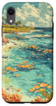 Coque pour iPhone XR Coral Atoll Vintage Paysage Graphique