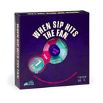 When Sip Hits the Fan by Exploding Kittens - 2-8 Players - Ages 21+ - 10 Minutes to Play - Drinking Game with Spinner - Party Game, Adult Game Night, Drinking Card Game