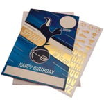 Tottenham Hotspur FC Birthday Card With Stickers Merchandise Xmas Birthday Gift