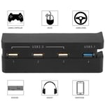 PS4 Slim USB Hub Adaptateur D'extension 4 Ports, Connecteur d'adaptateur de Chargeur Hub compatible avec Sony Playstation PS4 Slim Console de jeu