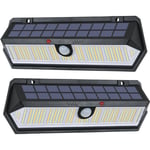 COMELY Lampe solaire extérieure étanche 315 LED, détecteur de mouvement, éclairage jardin, spot solaire 3000K-7000K (2pc)