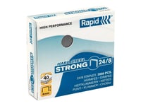 Rapid Strong - Klamrar - 24/8 - 8 Mm - Stål - Kopparpläterad - Paket Med 2000 - För Classic Hd12, K1, K2  Supreme S50