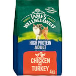 James Wellbeloved Adult High Protein Chicken and Turkey 4 kg Bag, Hypoallergenic Dry Cat Food