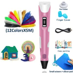 Ensemble de stylos d'impression 3D Doodle Printer Drawing 12 couleurs PLA Filament Cadeau pour enfants