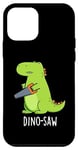 Coque pour iPhone 12 mini Dino-saw Jeu de mots drôle dinosaure