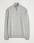 GANT Lamsbwool Half Zip Grey Melange