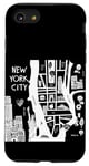 Coque pour iPhone SE (2020) / 7 / 8 Profitez de New York City The Big Apple Street Food Doodles Map