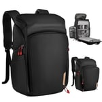 K&F Concept Camera Backpack 25L Camera Bags for Photographers Large Capacity Camera Case with Raincover,15.6 Inch Laptop Compartment Compatible for Canon/Nikon/Sony/DJI Mavic Drone Backpack