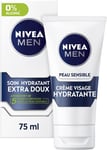 NIVEA MEN Peau Sensible Soin Extra Doux (1 X 75 Ml), Crème Hydratante Pour Les H