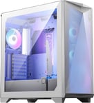 Mpg Gungnir 300R Airflow White Boîtier Pc Mid-Tower,Capacité E-Atx,4 X Ventilateurs 120Mm & Contrôleur Hub,Support Gpu Vertical & Stand,Filtres À Poussière,Routage Câbles,Usb Type-C(20Gb/S)