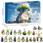 Totoro-figurer Julkalender 24 Dagar Julafton Nedräkning Blind Box Julklapp Överraskning