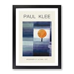 The Harbinger Of Autumn By Paul Klee Exhibition Museum Painting Framed Wall Art Print, Ready to Hang Picture for Living Room Bedroom Home Office Décor, Black A2 (64 x 46 cm)