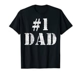 Mens #1 Dad Shirt No.1 Father Daddy's Gift from Kids Son Daughter T-Shirt