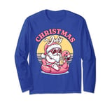 Christmas in July - Santa Flamingo Floatie - Summer Xmas Long Sleeve T-Shirt