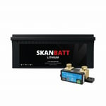 SKANBATT Lithium Batteri 48V 50AH 50A BMS (522x240x218mm) - IP67 - Med Bluetooth - NYHET! (kan forhåndsbestilles)